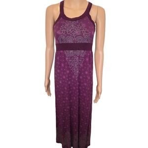 Athleta Purple Racerback Long Maxi‎ Dress Sleeveless Small
